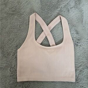 Vitality Synergy X Ribbed Pearl Tank with Cross Back